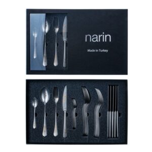 Набор столовых приборов 6 персон, 24 предмета, Epsilon Retro Flower, Narin