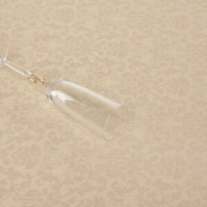 Скатерть 145*250 см. бежевая мелкий цветок /3/ Под заказ