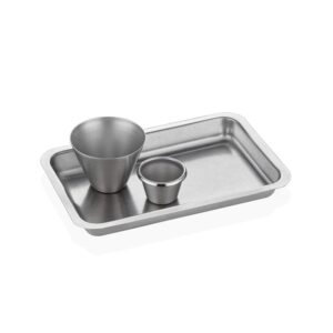 Сет для подачи бургера (блюдо 28*18,5см, емкость для картошки 9,5, емкость для соуса 7см), ретро, Narin