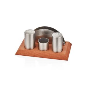 Набор соль/перец (4 предмета) 12*20см на подставке, сатин, Narin