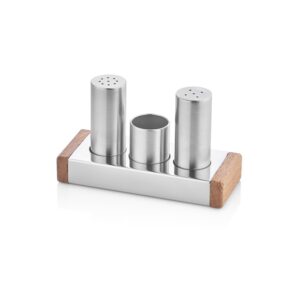 Набор соль/перец (3 предмета) 5*12*2см на подставке, сатин, Narin