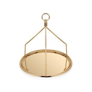 Поднос 23,5см, H21,5см, золото, Narin