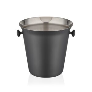 Ведро для шампанского 21см, H20см, матовый черный, Narin