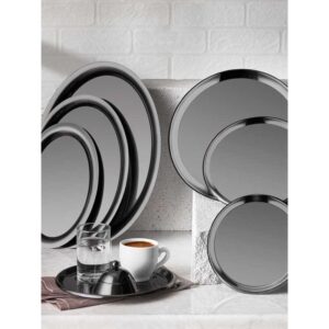 Поднос тарелка для подачи 18,5см, черный, Narin