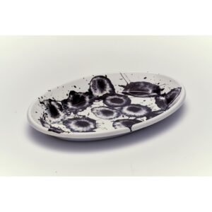 Блюдо овальное 31*22*4см, черный, Floral Madness, Kapka