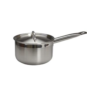 Сотейник 2,6 л. нерж. d=19,5 см. h=11 см. с крышк. тройное дно (индукция) MGsteel /1/4/