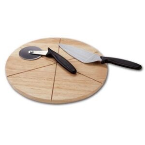 Доска для подачи пиццы d=300*20 мм. на 6 сегментов, бук /1/