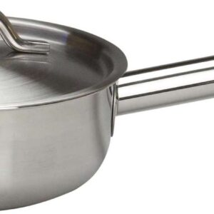 Сотейник  1,15 л. нерж. d=16 см. h=6 см. с крышк. тройное дно (индукция) MGsteel /1/10/