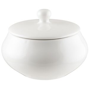 Горшок для подачи  550 мл. с крышкой Белый, форма Гурмэ Bonna /1/6/276/