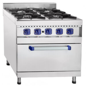 Плита газовая 4-х конфор., с духовым шкафом, нерж. ПГК-49ЖШ Abat /1/