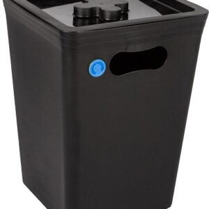 Бак для мусора 15 л. 24,5*24,5*33,3 см. графит /1/8/