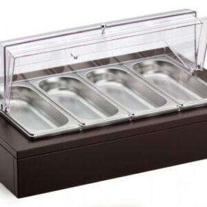 Подставка, GN1/4  4 шт. с охлаждением, крышка нерж. Pinti /1/ Под заказ