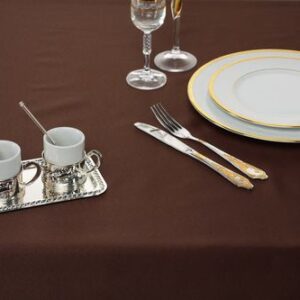 Скатерть 145*250 см. темно-коричневая гладь /3/ Под заказ