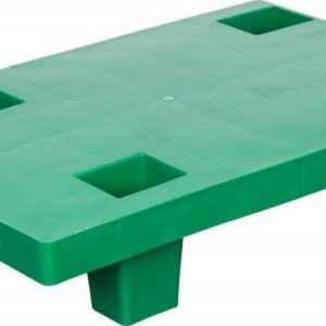 Паллет 600*400*130 мм. сплошной, на ножках, зеленый /1/50/200/