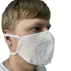 Маска защитная одноразовая из спанбонда на завязках /20/