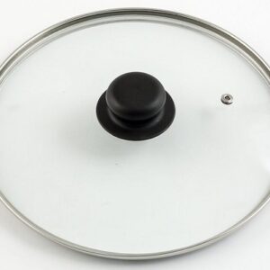 Крышка d=20 см. стекл. с ручкой метал/обод низ. /1/28/