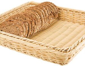 Корзина для хлеба прямоуг. 32,5*26,5*6,5 см. бежевая полиротанг APS /1/24/