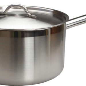 Сотейник 7,9 л. нерж. d=27,5 см. h=15 см. с 2 ручками с крышк. тройное дно (индукция) MGsteel /1/4/