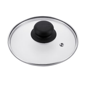 Крышка d=16 см. стекл. с ручкой метал/обод низ. /1/20/