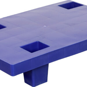 Паллет 600*400*130 мм. сплошной, на ножках, синий /1/50/200/