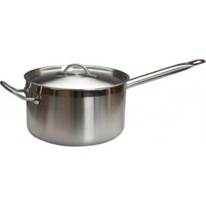 Сотейник 6,0 л. нерж. d=25,5 см. h=14,3 см. с 2 ручками с крышк. тройное дно (индукция) /1/4/