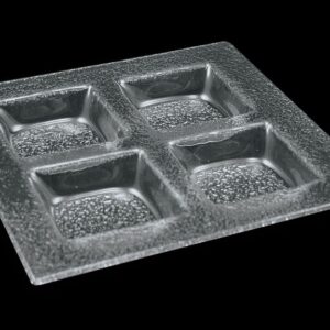 Менажница 4-х секц. 300*300 мм. ячейка 100*100*25 мм.стекло 3D /1/12/