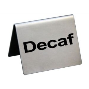 Табличка "Decaf" 50*40 мм. горизонтальная, нерж. /1/