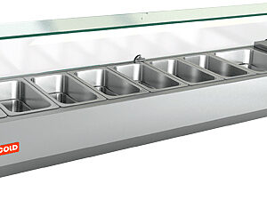 Витрина холодильная 1835*385*460 мм. для компонентов пиццы (топпингов) VRTG 1835 Hicold /1/