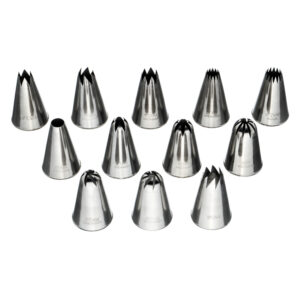 Набор кондитерских насадок 12 шт нерж. для декора капкейков /1/