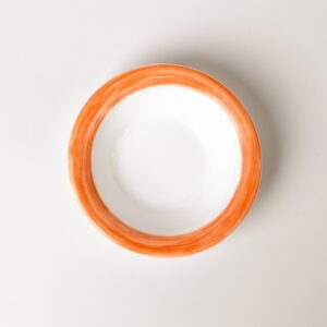 Блюдце d=120 мм. 110 мл. для десерта глубокое оранж. край Браш /1/6/
