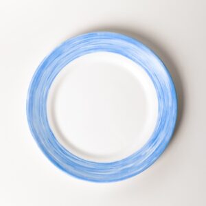 Тарелка d=254 мм. голубой край Браш /1/6/24/