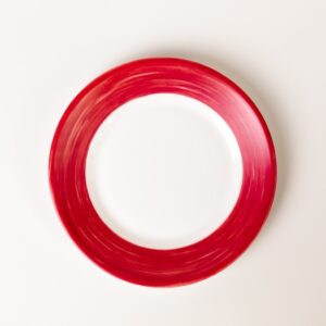 Тарелка d=155 мм. вишневый край Браш /1/6/24/